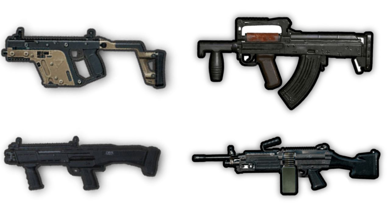 Pubg weapons. Штурмовые винтовки в PUBG mobile. MG 3 пулемет PUBG mobile. M762 в ПАБГ мобайл. М 460 автомат ПАБГ.